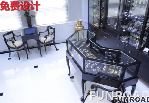 Jewelry display cabinet made by shenzhen display cabinet factory, complete renderings