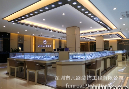 High - end jewelry display cabinet, fanyu display cabinet factory production site renderings