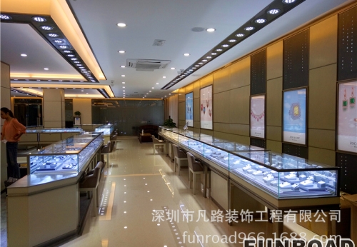 High - end jewelry display cabinet, fanyu display cabinet factory production site renderings
