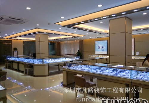 High - end jewelry display cabinet, fanyu display cabinet factory production site renderings