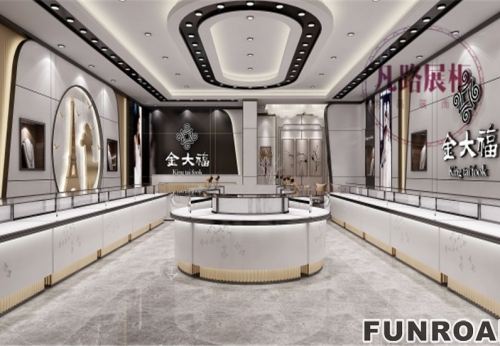 Jindafu brand is customized and high-end jewelry in the fanyu display cabinet factory