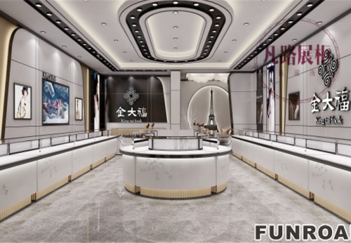 Jindafu brand is customized and high-end jewelry in the fanyu display cabinet factory