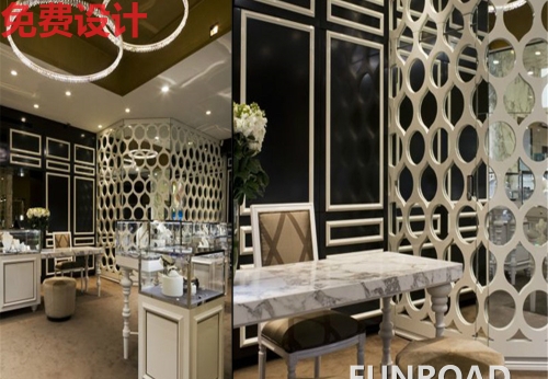 Funroad jewelry display cabinet manufacturer, free design of the exhibition cabinet drawings