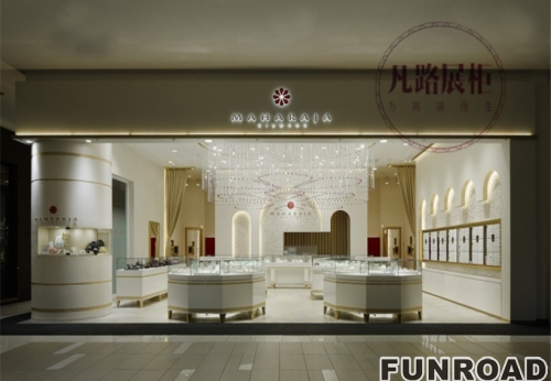 Funroad display cabinet factory specializes in making jewelry display cases, 15 years experience in display cases
