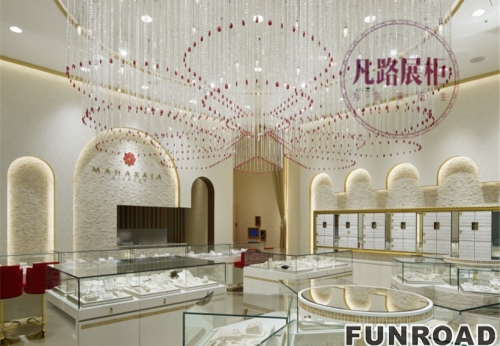 Funroad display cabinet factory specializes in making jewelry display cases, 15 years experience in display cases