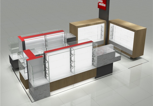 shopping mall phone accessories case kiosk