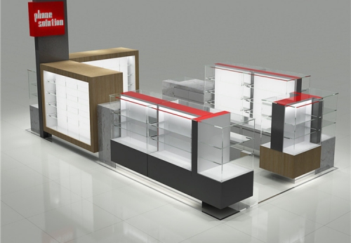 shopping mall phone accessories case kiosk