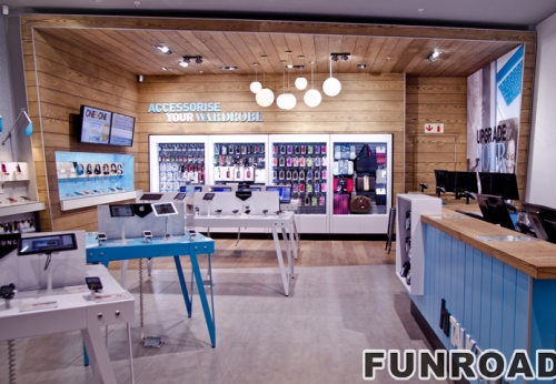 customized retail mobile phone store furniture design for mobile phone shop decoration for sale