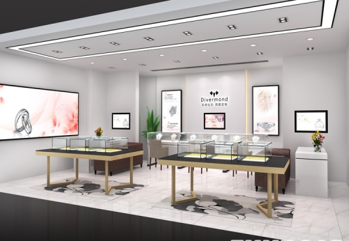 Customized Jewelry Showcase for Brand Store Interior Design
