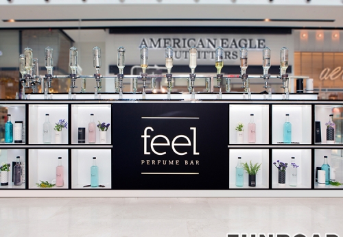 Retail Glass Cosmetic Display Showcase for Makeup Display