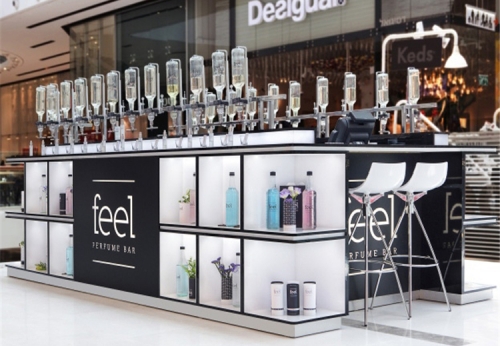 Retail Glass Cosmetic Shop Showcase for Makeup Display