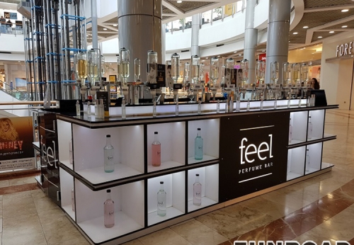 Retail Glass Cosmetic Display Showcase for Makeup Display