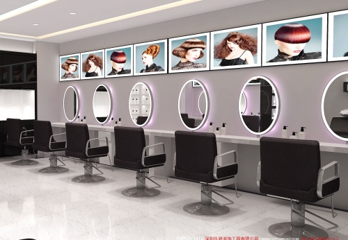 Customized Wooden Hair Salon Display Kiosk for Barber Store Decor