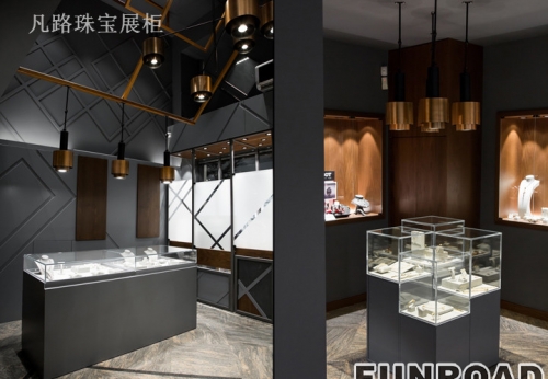 Elegant Luxury Jewelry Showcase Design