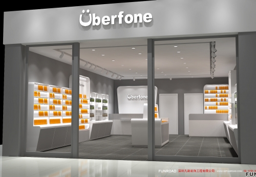 3D Design Display Showcase for Cell Phone Store Interior Decor