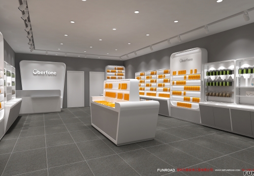 3D Design Display Showcase for Cell Phone Store Interior Decor