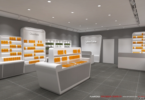 3D Design Display Showcase for Cell Phone Store Interior Decor