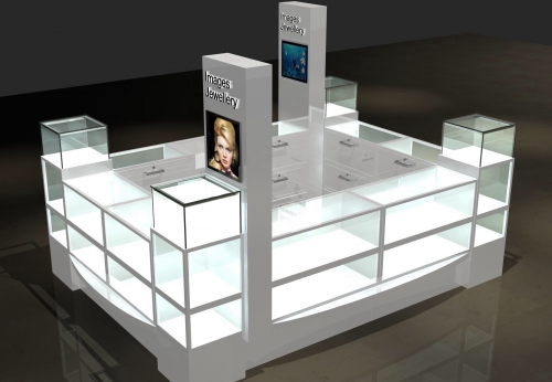 For Shopping Mall Jewelry Display Showcase with LED Light