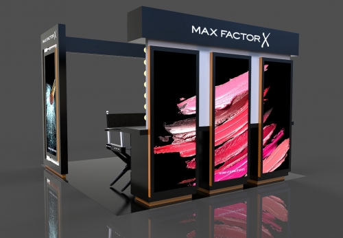 Newest design makeup display cosmetic showcase kiosk with store furniture