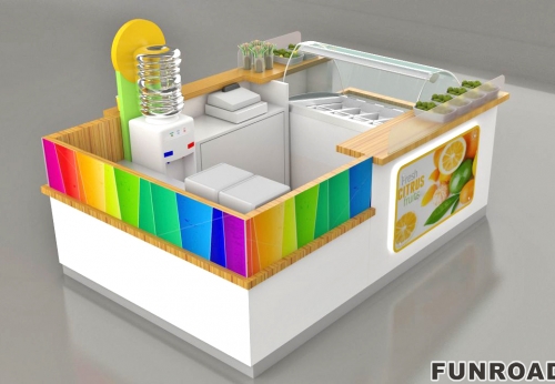 Commercial Food & Beverage Kiosk for Shop Display Furniture