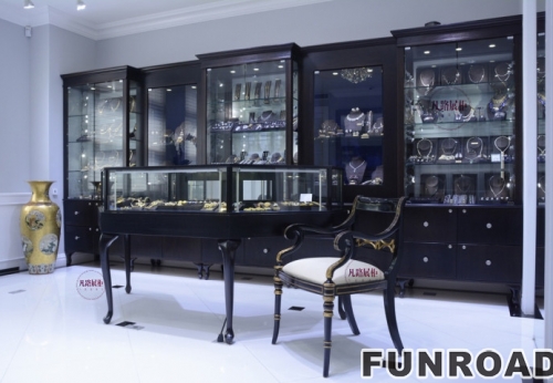 Private jewelry collection room display cabinet