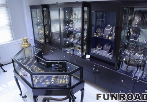 Private jewelry collection room display cabinet