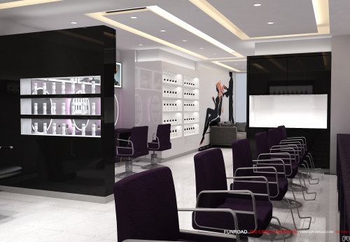 High Quality Hair Salon Display Cabinet with Brow Bar