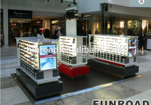 Optical shop design display cabinets counter stand showcase eyewear Kiosk