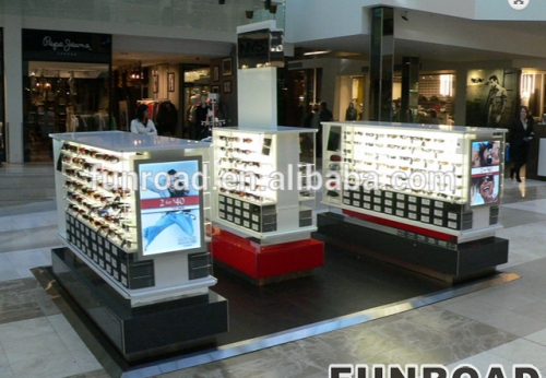 Optical shop design display cabinets counter stand showcase eyewear Kiosk