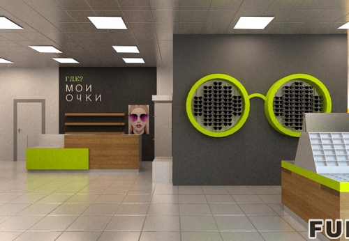 3D sunglass shop design sunglass showcase sunglass retail counter