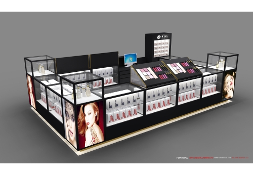 Top Quality Shopping Mall Cosmetic Kiosk with Glass Showcase for Makeup