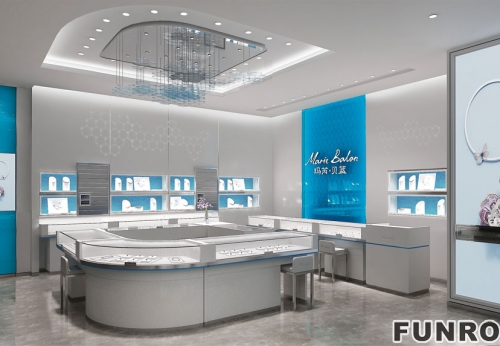 Modern Display Showcase for Jewelry Store Design 