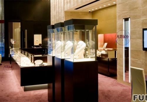 Customized Wooden Display Showcase for Jewelry Store 