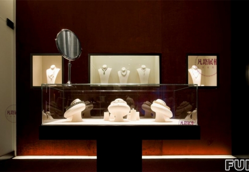 Customized Wooden Display Showcase for Jewelry Store 