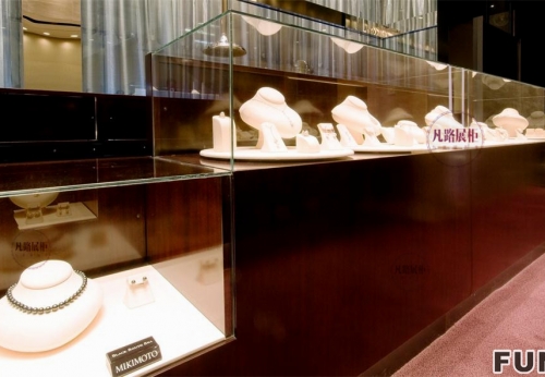 Customized Wooden Display Showcase for Jewelry Store 