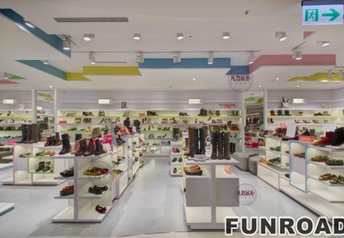 High-end Glass Shoes Display Rack for Brand Shop Design