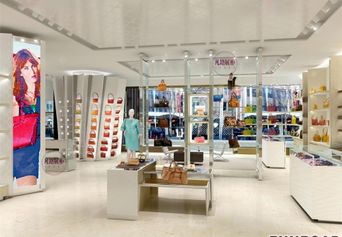 High-end clothing bag shop display cabinet case renderings