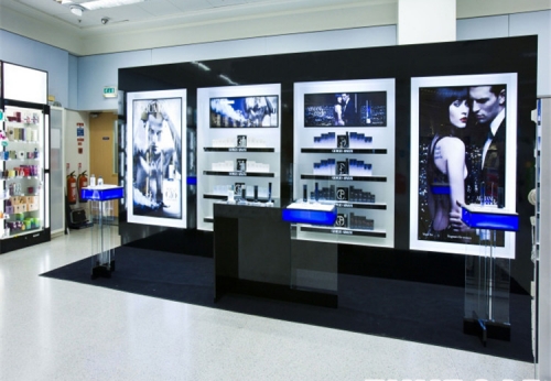 Retail Black Cosmetic Showcase Counter for Makeup Display