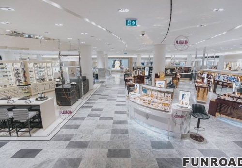Marble Cosmetic Display Showcase for Shopping Mall Store Design