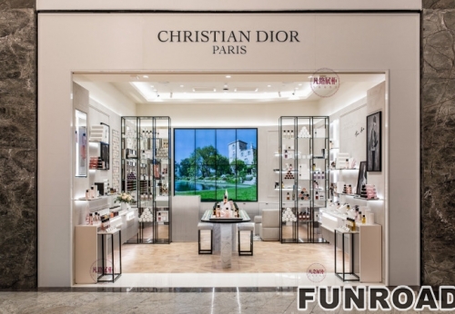 Marble Cosmetic Display Showcase for Dior Store Design