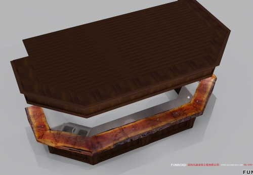 High quality solid wood countertop funroad manufactured bar counter for shop