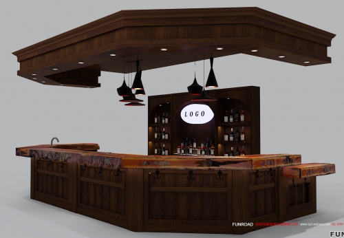 High quality solid wood countertop funroad manufactured bar counter for shop