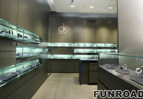 Customized Showcase for CK Watch Shop Decor