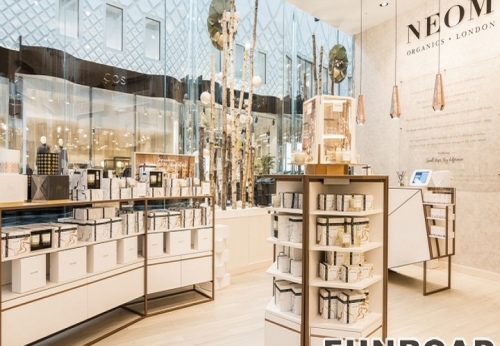 perfume showroom design with display furniture