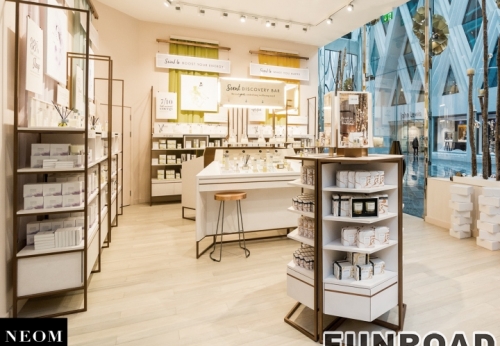 perfume showroom design with display furniture