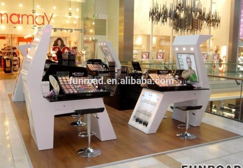 Customized Cosmetic Display Kiosk for Mall Furniture Decoration