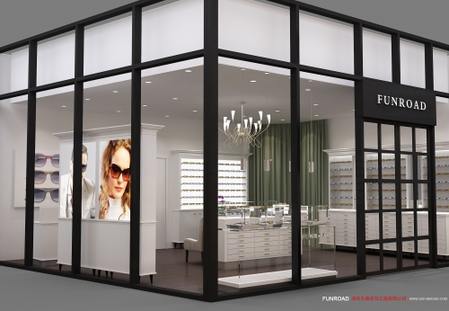 Customized Sunglasses Display Showcase for Optical Ark Shop