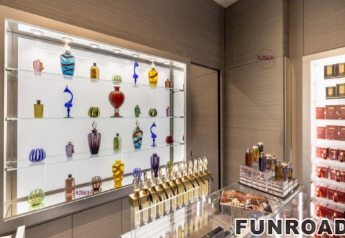 Retail Cosmetic Display Kiosk for Perfume Store Inside Decoration