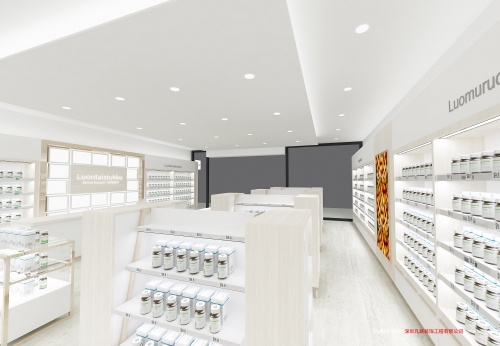 2018 Retail pharmacy shop interior design pharmacy display showcase