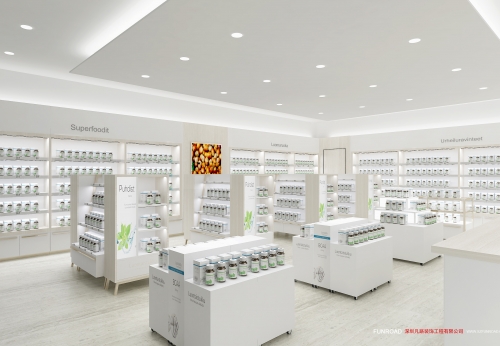 Retail Pharmacy Display Showcase for Drug Store Design